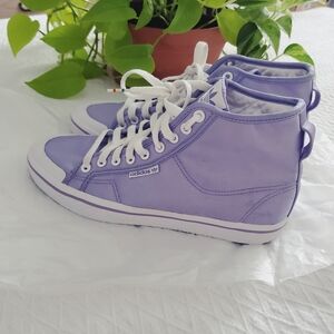 ADIDAS Europe Light Purple Satin Mid Hi-Top Retro Sneakers
